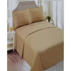 GENERICO - SABANAS 300 HILOS 2 PLAZA BEIGE
