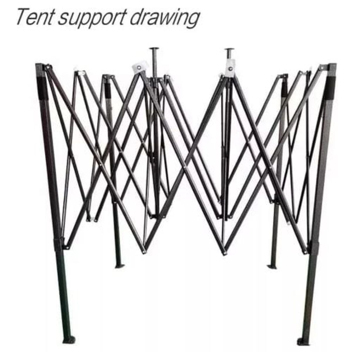 GENERICO - Toldo Plegable con Paredes Impermeables y Carpa uv 3x6mts Verde