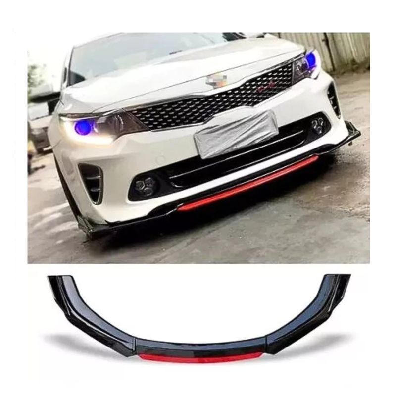 GENERICO - Frontal Lip 4 Piezas Universal Tuning negro mate