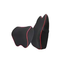 CRUSEC - Set Cojín De Cuello Y Respaldo Cojín Espalda Auto