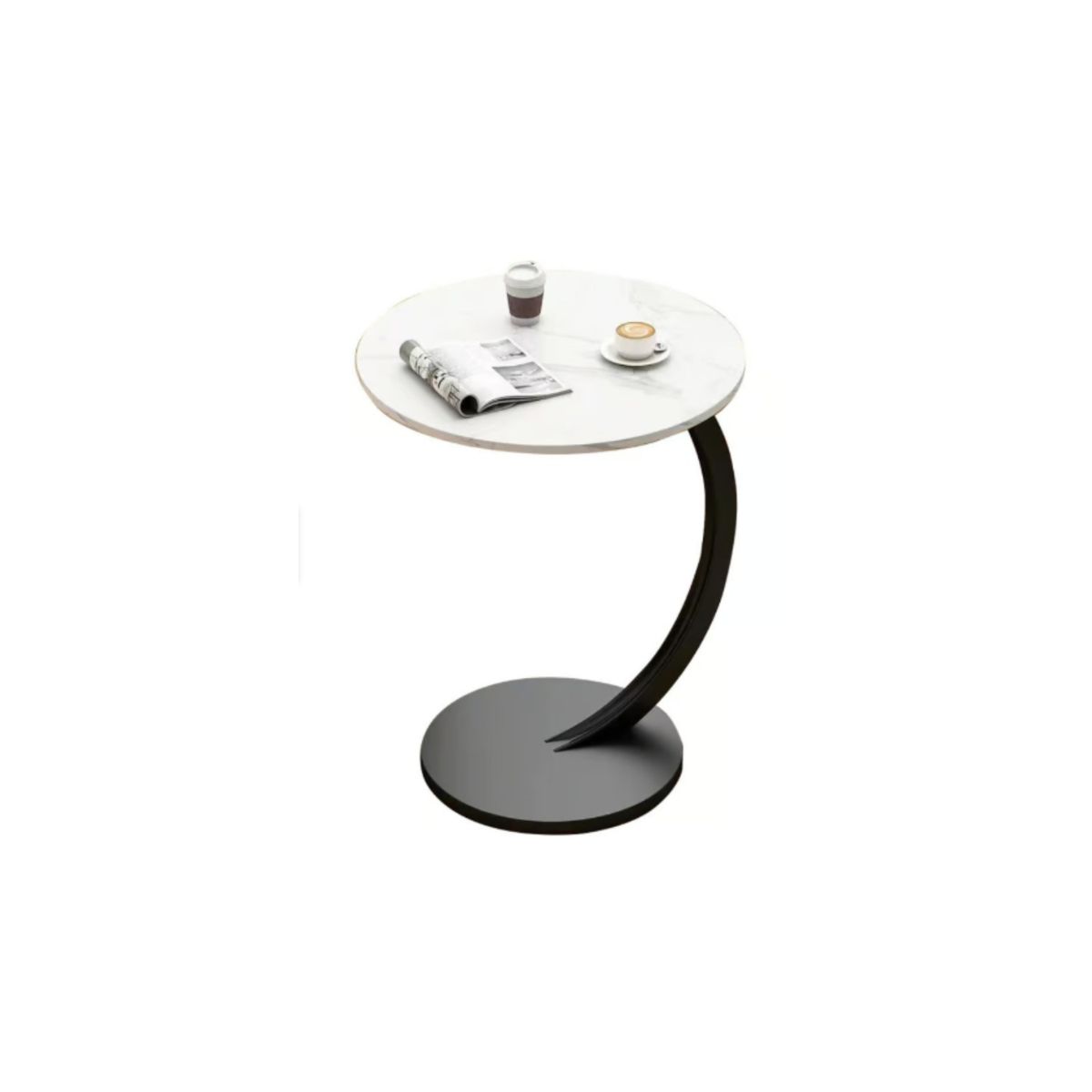 GENERICO - Mesa Estante Redonda De Marmol Mesa Centro Pequeña