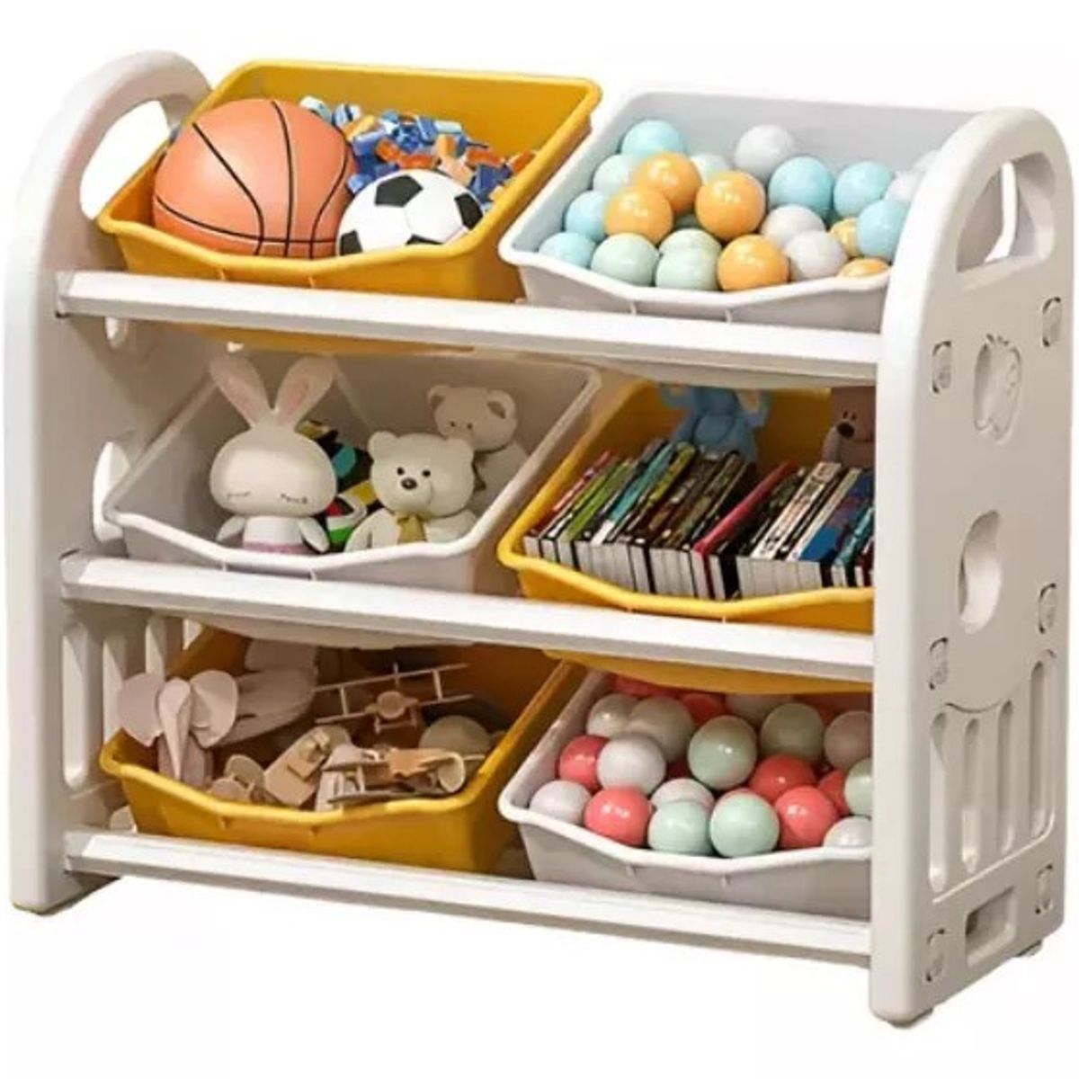 MUNDO MAGIA - Estante Organizador De Juguetes Repisa 64x285x60cm