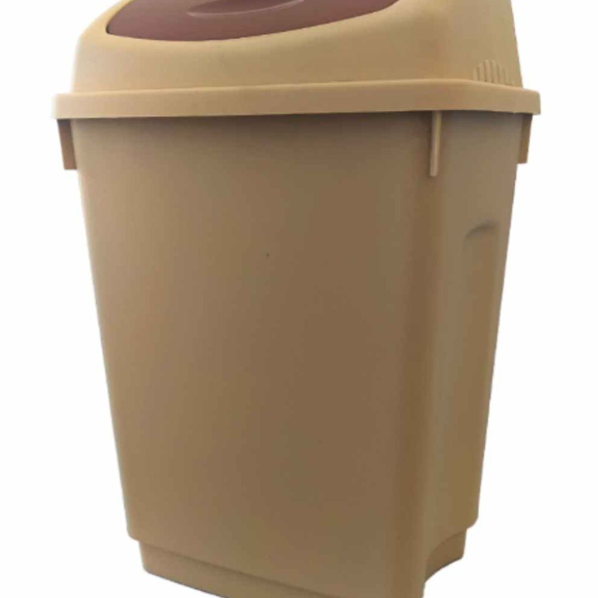 OEM - Basurero con Tapa Vaivén de Plástico 50 litros Beige