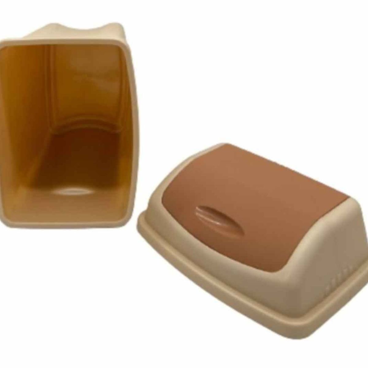 OEM - Basurero con Tapa Vaivén de Plástico 50 litros Beige