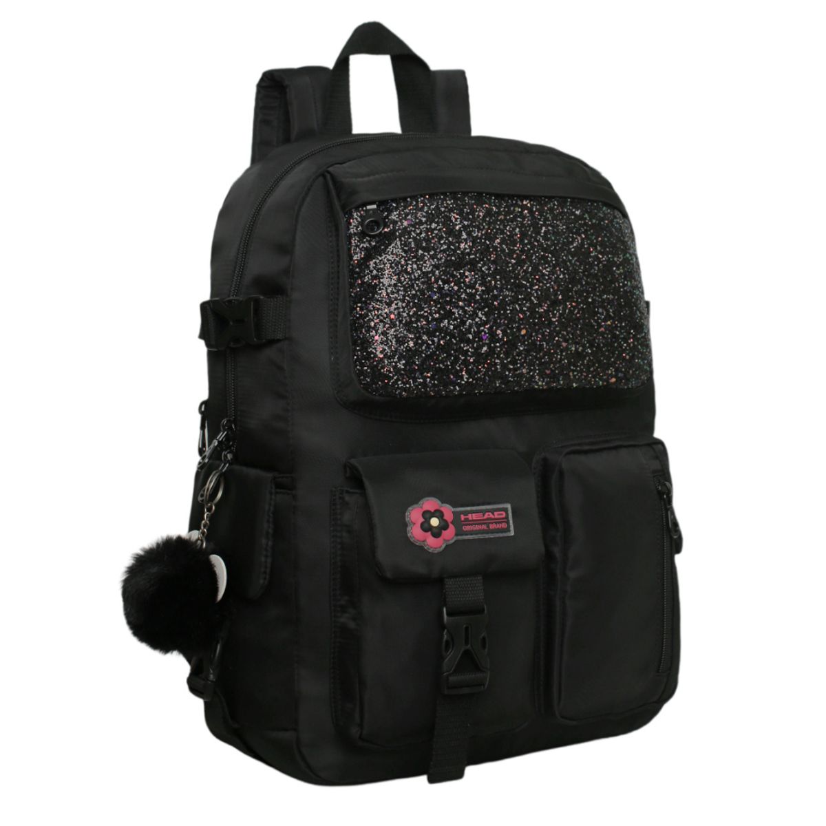 HEAD - Mochila Mujer Kawaii Fusion Glitter Negro Head