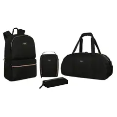 HEAD - Pack Atomico Escolar Mujer Negro Rose Gold