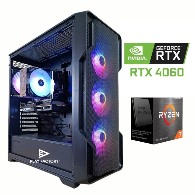AMD CORP - Pc Gamer AMD Ryzen 7 5700X3D - RTX 4060 - 16GB - 1TB - Win11