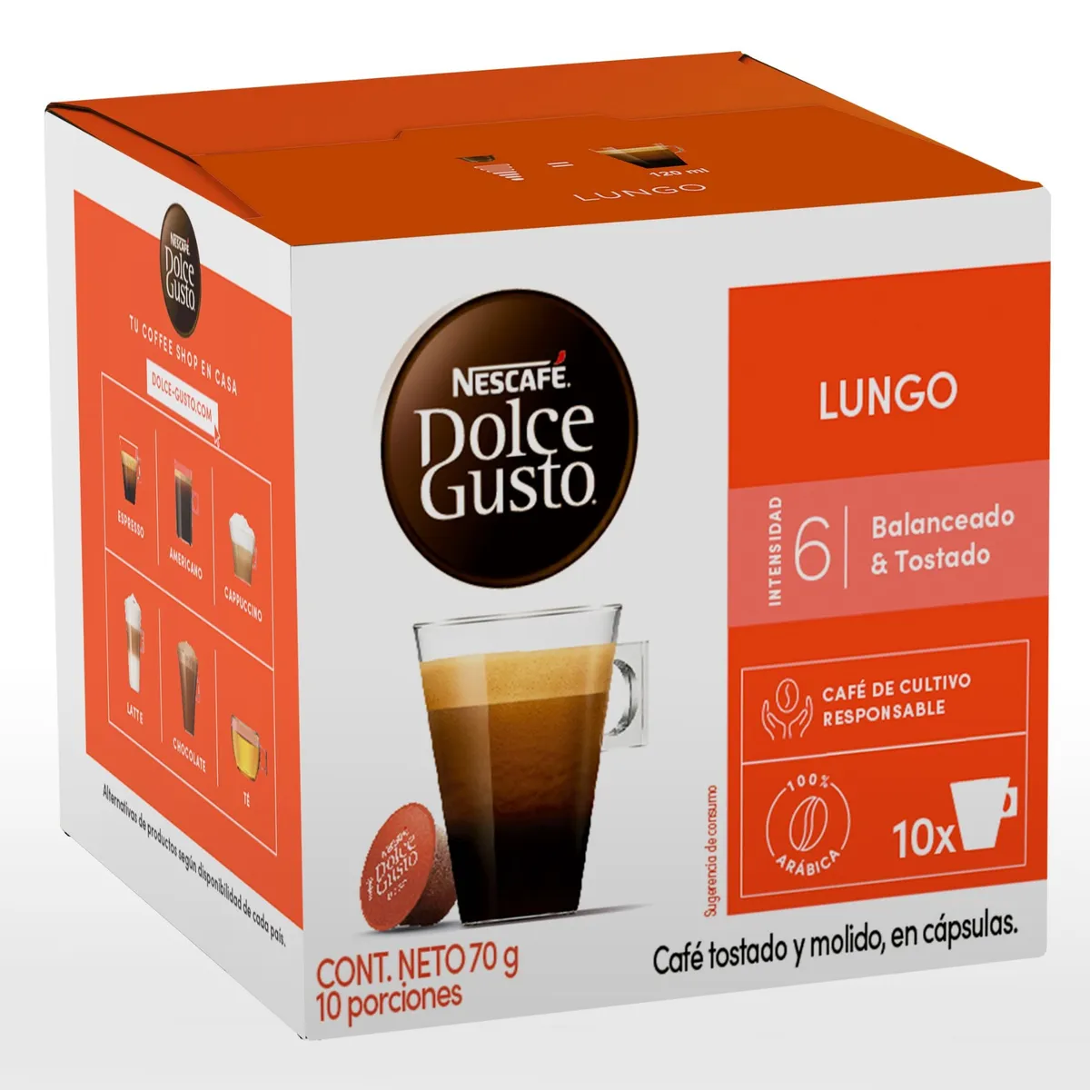 DOLCE GUSTO - Cápsulas Café Nescafé® Dolce Gusto® Lungo (10 capsulas)