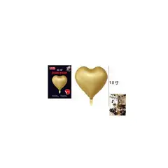 GENERICO - Globo De Corazón Metalizado Dorado