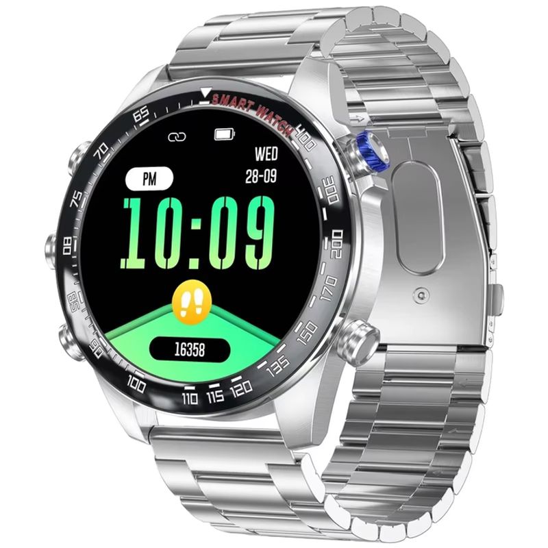 GENERICO - SmartWatch CT11 Plateado Para Hombre - IP67 Amoled Reloj Inteligente