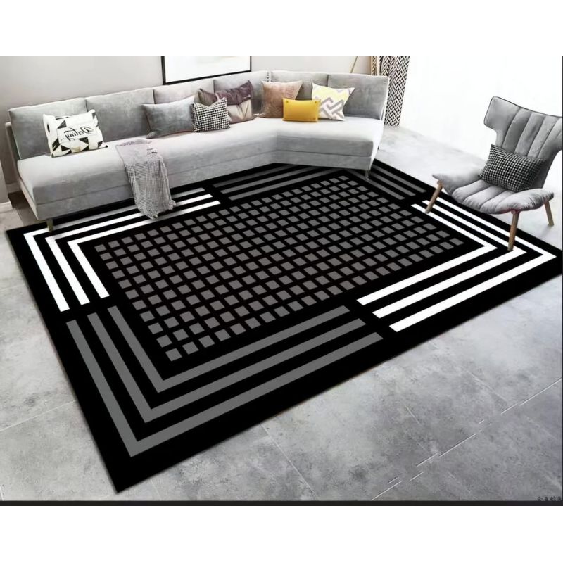 GENERICO - ALFOMBRA ANTIDESLIZANTE 180x200 CM CON DISEÑO PUNTOS BLANCOS TF