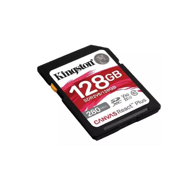KINGSTON - Tarjeta de Memoria SD Kingston Canvas React Plus V60 128GB