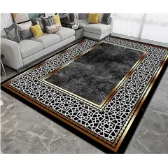 GENERICO - ALFOMBRA ANTIDESLIZANTE 180x200 CM CON DISEÑO GRIS JASPEADO TF