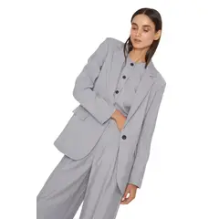 JACINTA TIENDA - Blazer Oxford rayas gris