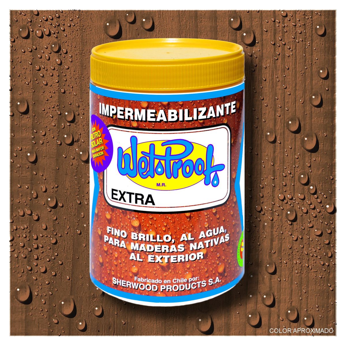 WETPROOF - BARNIZ MADERAS EXTERIOR IMPERMEABLE PROTECTOR SEMI BRILLO AL AGUA WET PROOF® EXTRA ALERCE 1-4 GL
