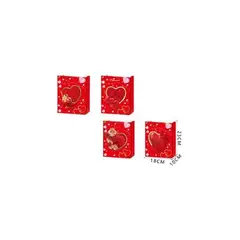 GENERICO - Bolsa De Regalo Corazón Dorado 18x10x23 Cm