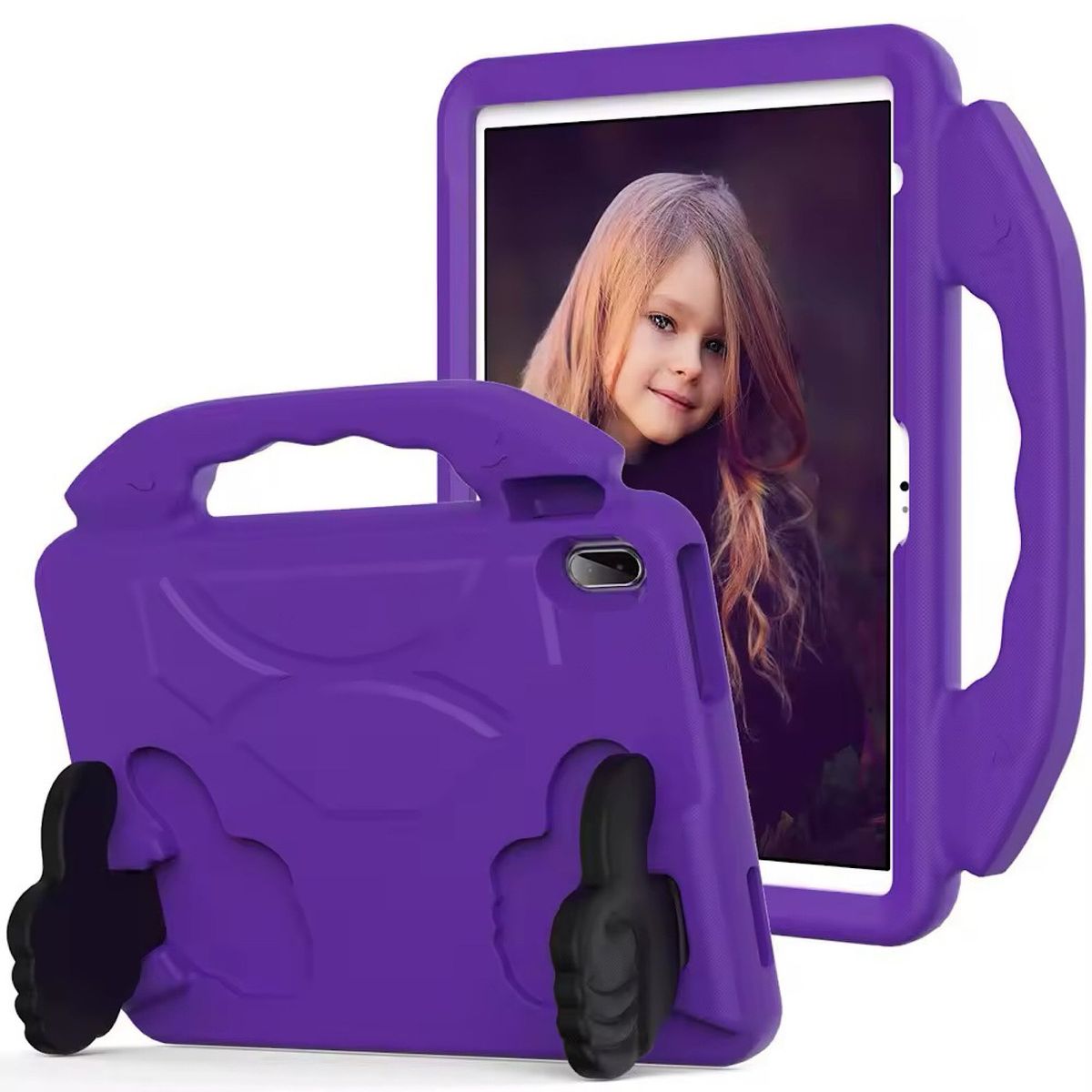 GENERICO - Carcasa Para iPad 10.9 Decima Gen - Niños Antigolpe Morado
