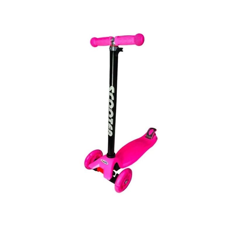 GENERICO - Scooter Monopatín Ruedas Led Niñs Regulable Rosado