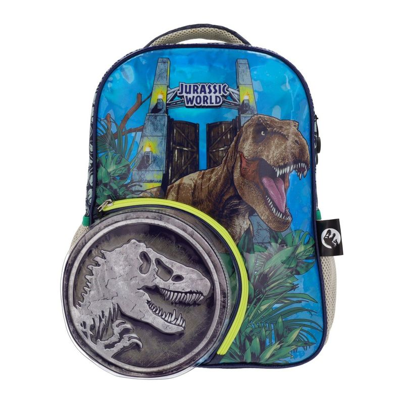 JURASSIC WORLD - Mochila Jurasic World Colegio Escolar Reforzada Velociraptor Niños
