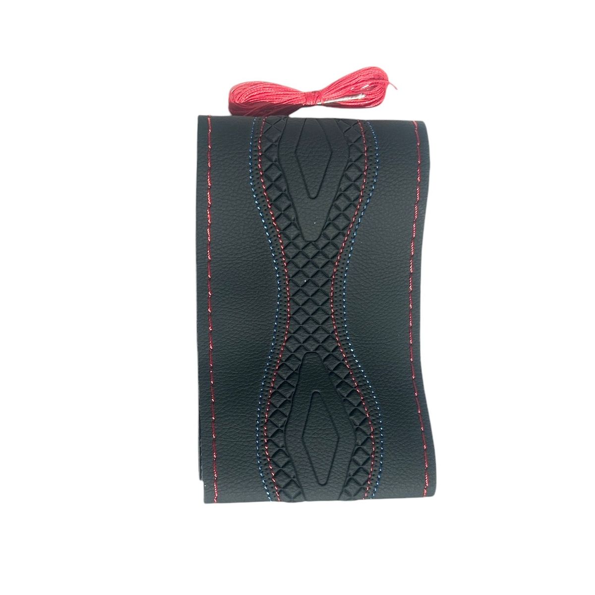 GENERICO - Funda Cubre Volante Cosido Antirresbalante 37-38cm Azul&Rojo