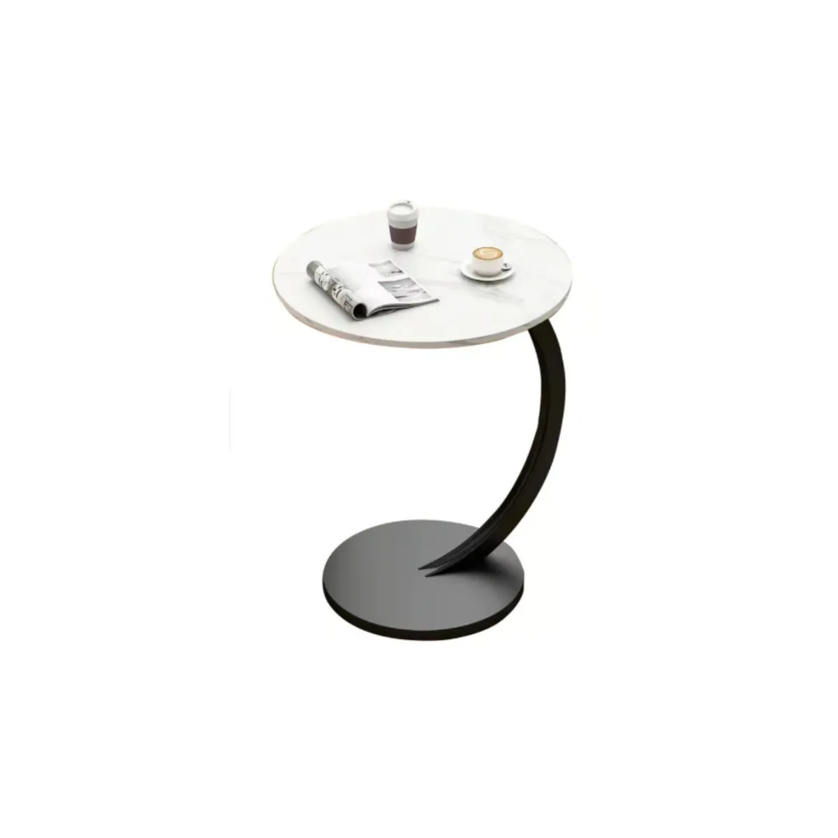 GENERICO - Mesa Estante Redonda De Marmol Mesa Centro Pequeña