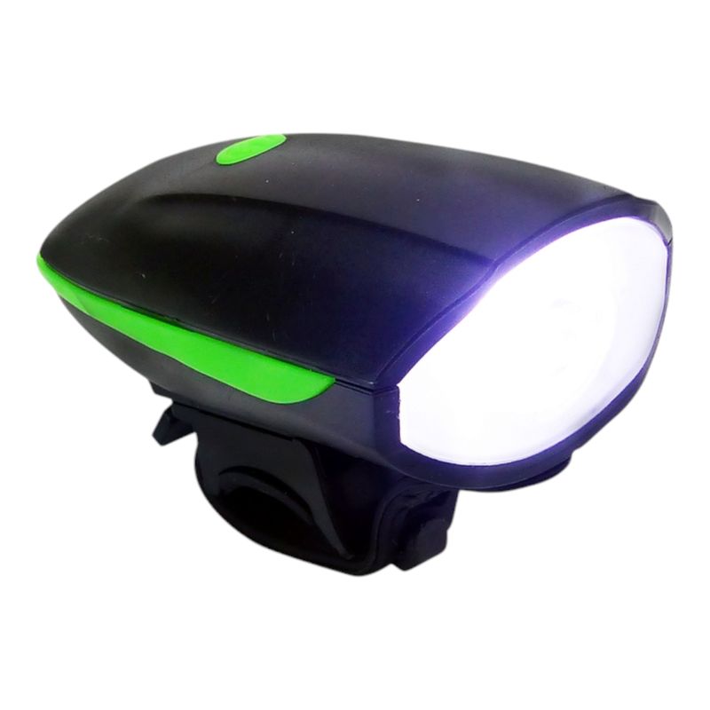 GENERICO - 3x Luz De Bicicleta Delantera Con Bocina 8 Tonos Recargable