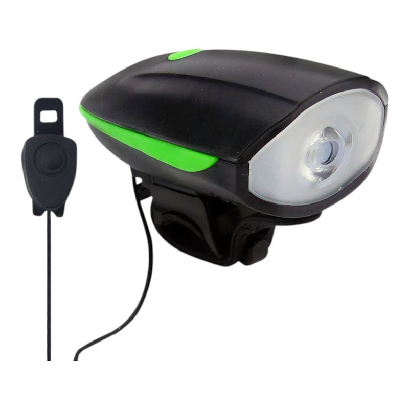 GENERICO - 2x Luz De Bicicleta Delantera Con Bocina 8 Tonos Recargable