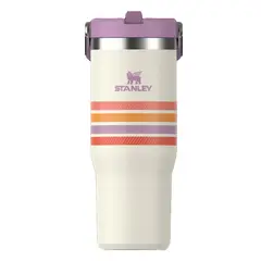 STANLEY - Botella Térmica Flip Straw Cream Lilac Stripe - 887 ml