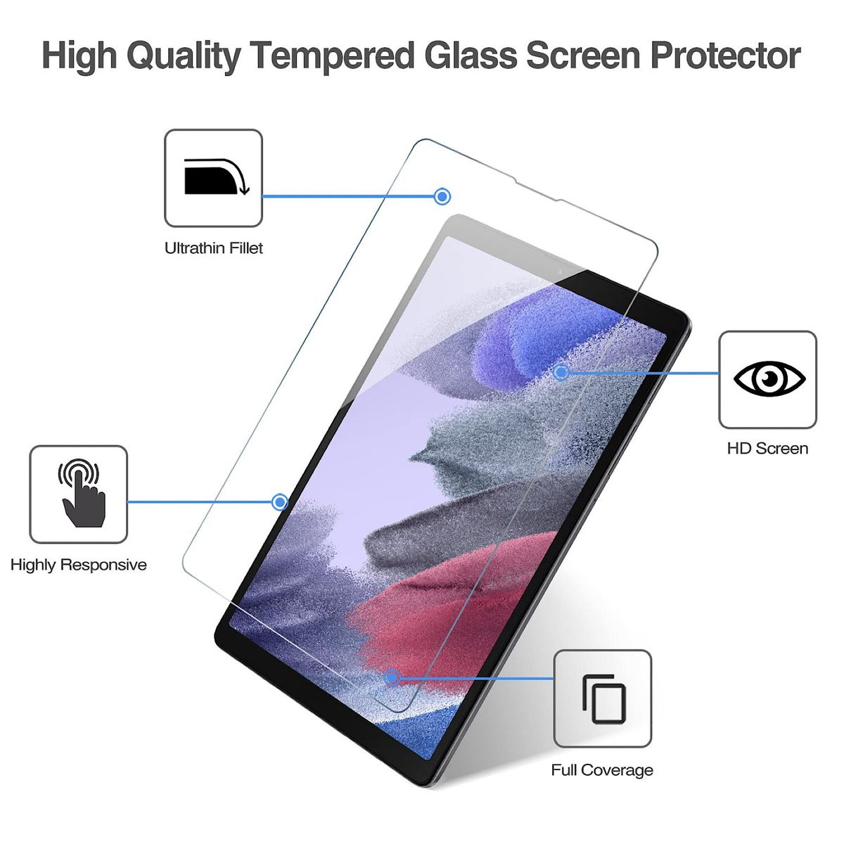 GENERICO - Pack Láminas De Vidrio Para Samsung Tab A7 Lite 8,7