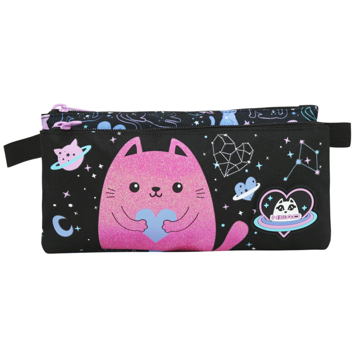HEAD - Estuche Infantil Triple Celerio Space Cat Negro Head