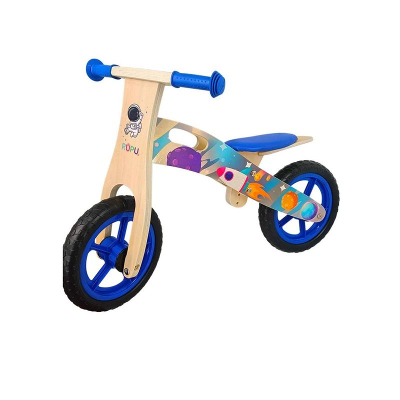 GENERICO - Bicicleta De Aprendizaje Equilibrio Madera Azul Niño