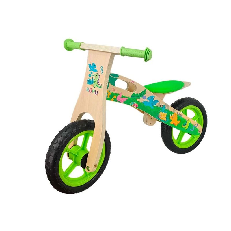 GENERICO - Bicicleta De Aprendizaje Equilibrio Madera Verde Niño