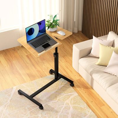 Imagen 2 del producto Muebles Mesas Plegables Escritorio Madera Oficina Con Rueda