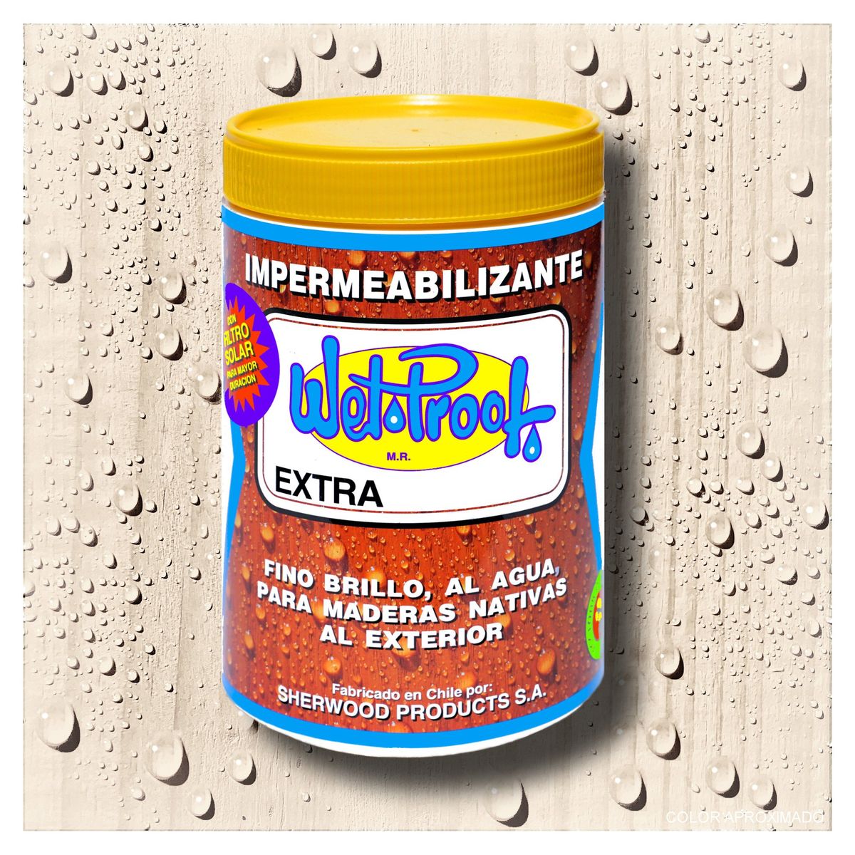 WETPROOF - BARNIZ MADERAS EXTERIOR IMPERMEABILIZANTE PROTECTOR SEMI BRILLO AL AGUA WET PROOF® EXTRA INCOLORO 1-4 GALON