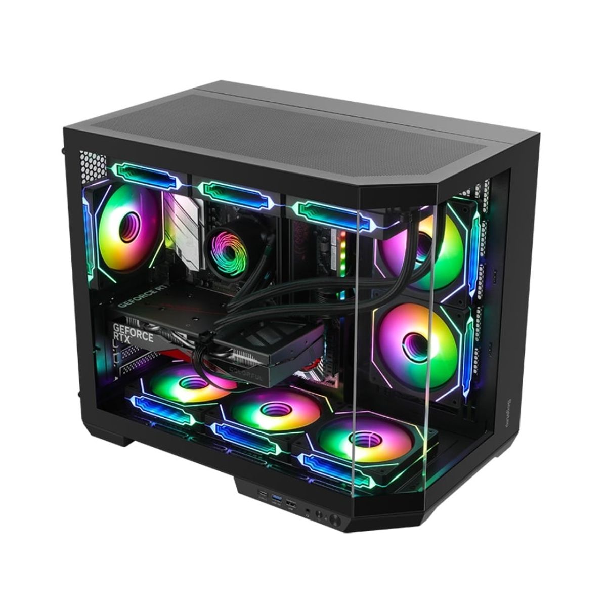 GENERICO - GABINETE GAMER LUMI 3T BLACK SEGOTEP M-ATX