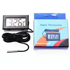 GENERICO - Pack 5 Termómetros Digitales Con Sonda Terrarios