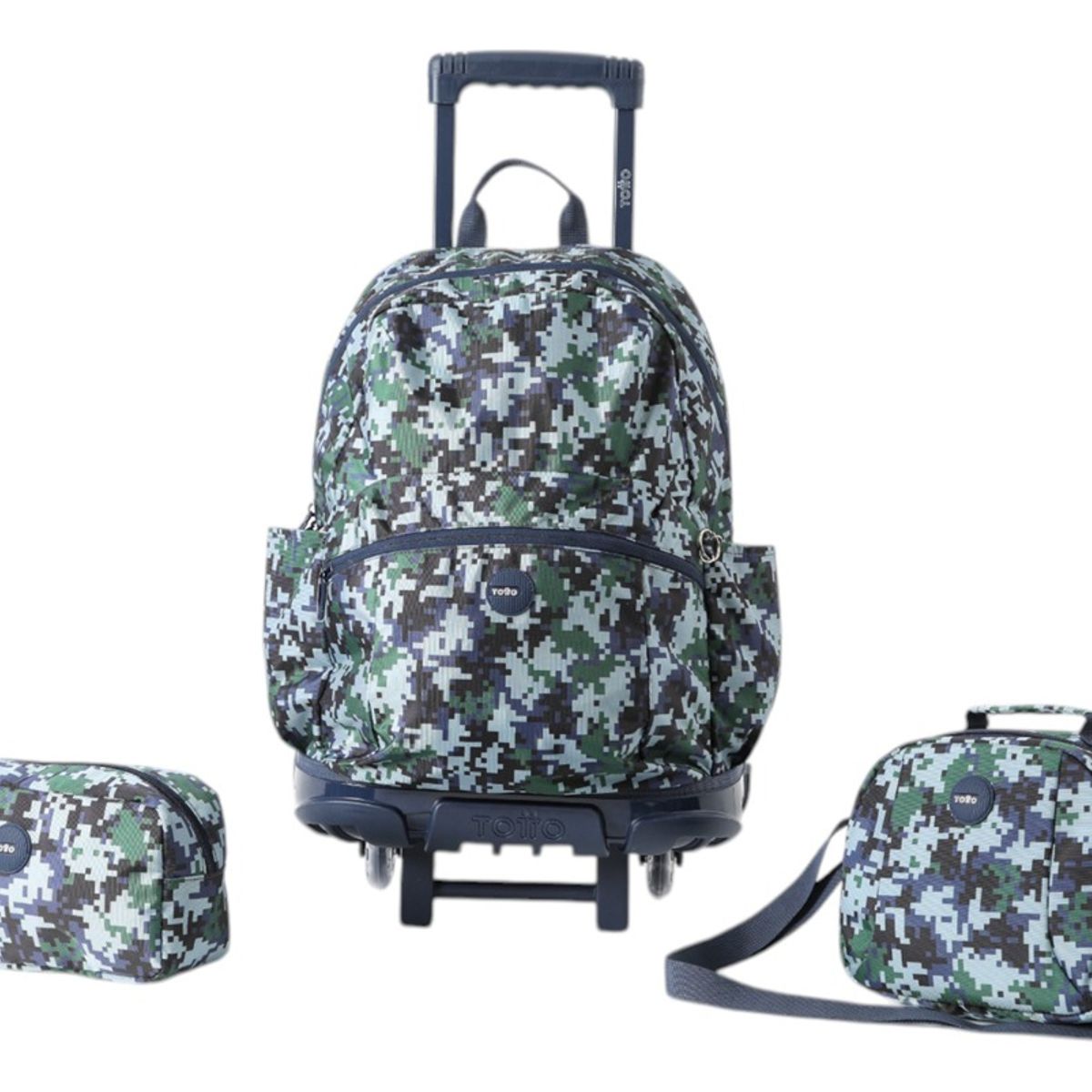 TOTTO - Kit Escolar Totto Mochila + Estuche + Lonchera Resistente