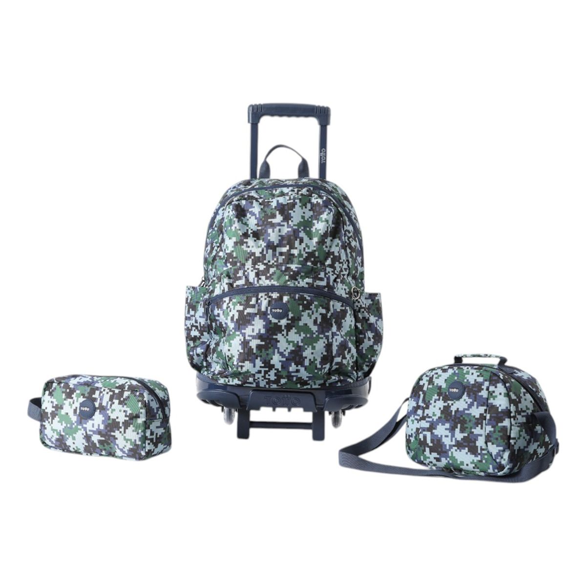 TOTTO - Kit Escolar Totto Mochila + Estuche + Lonchera Resistente