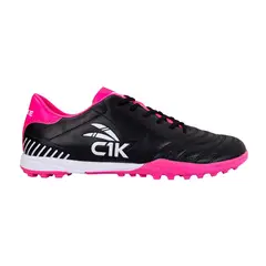CACIQUE - Zapatillas Baby Futbol Turf Negro Fucsia Finta Cac1ke