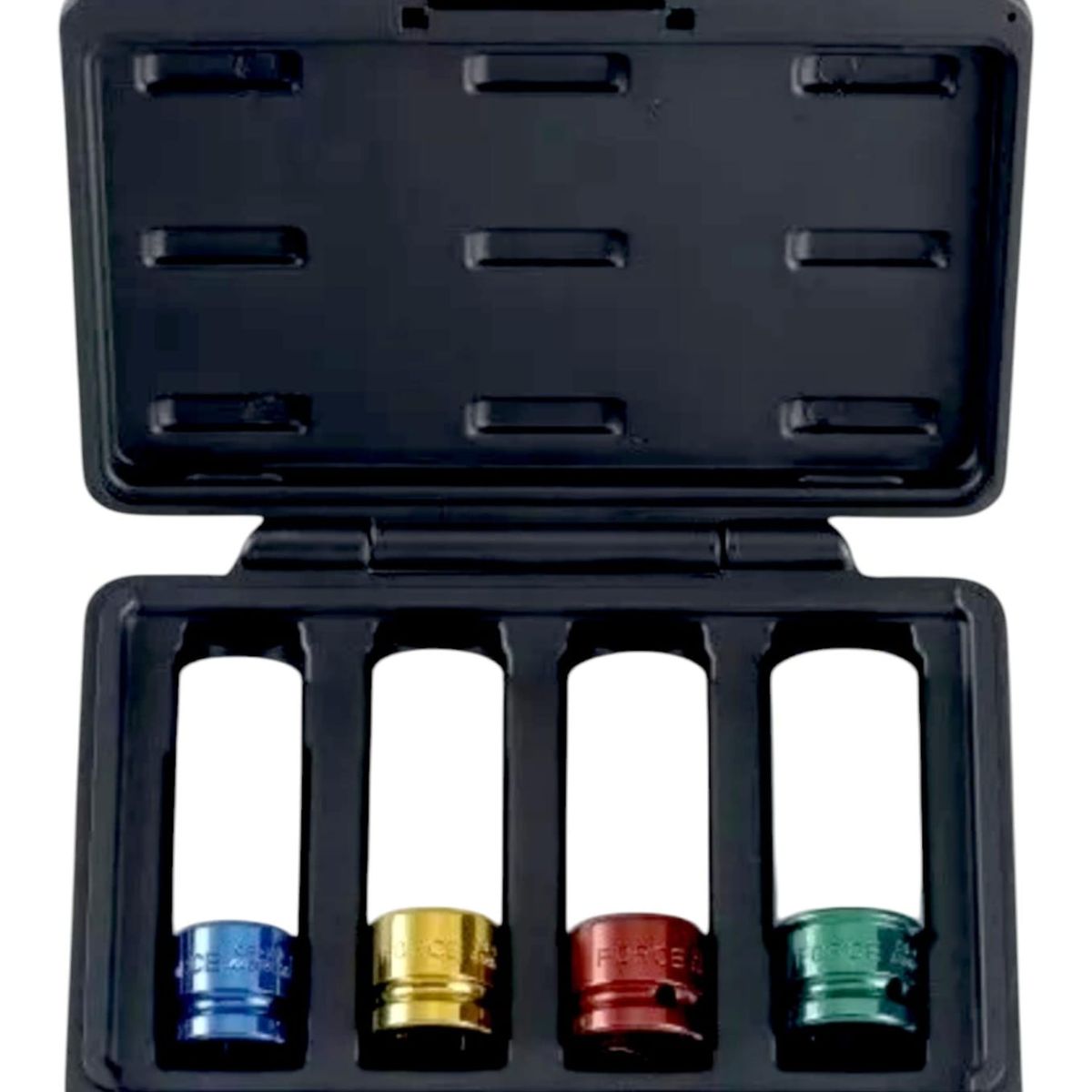 FORCE - Juego dados impacto largos 1/2" para llantas 4 piezas FORCE