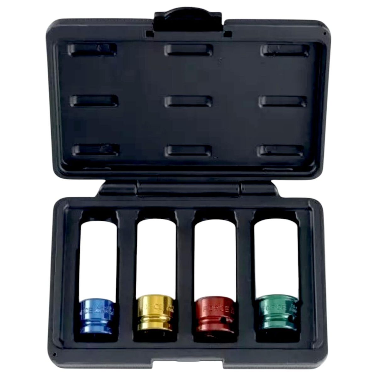 FORCE - Juego dados impacto largos 1/2" para llantas 4 piezas FORCE