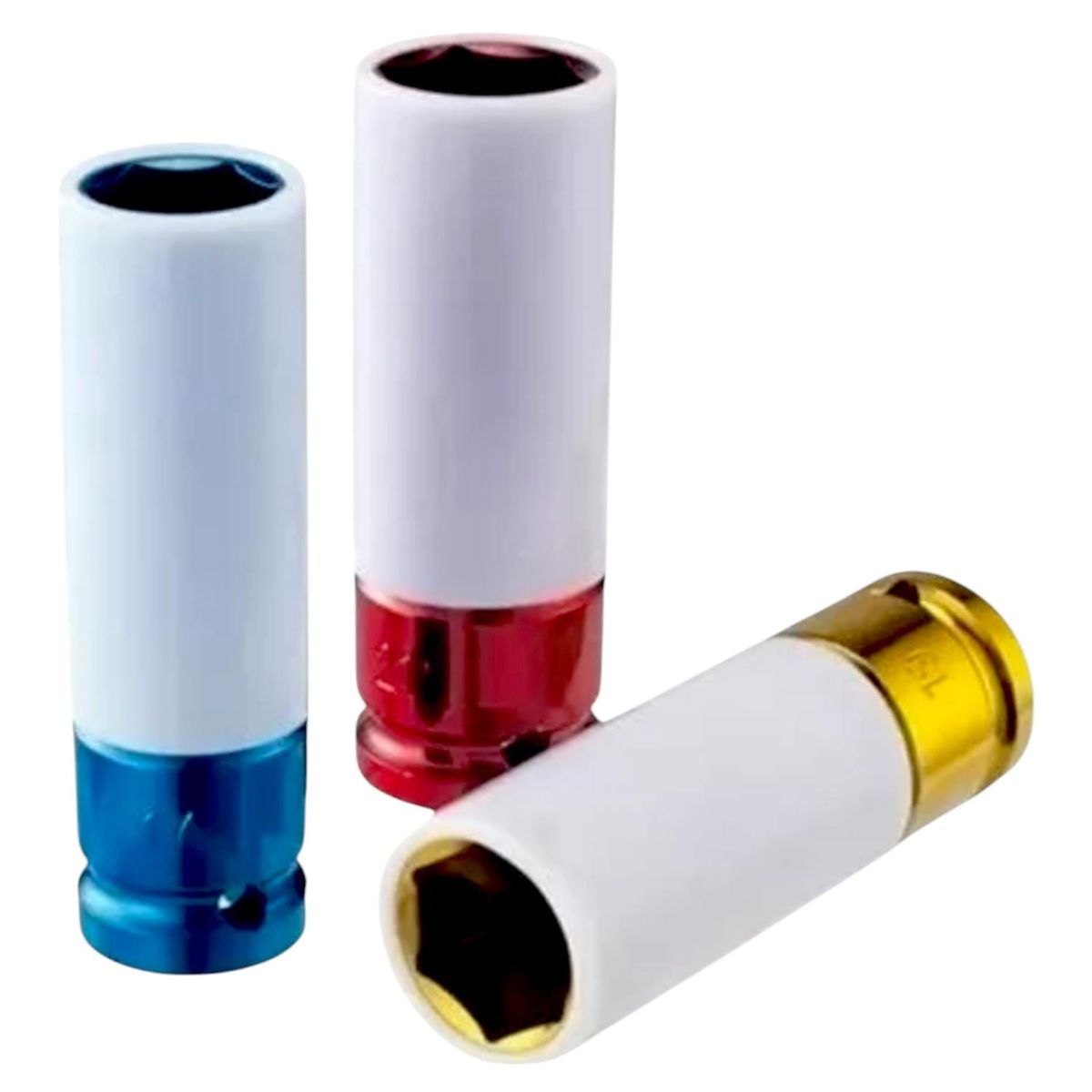 FORCE - Juego dados impacto largos 1/2" para llantas 4 piezas FORCE