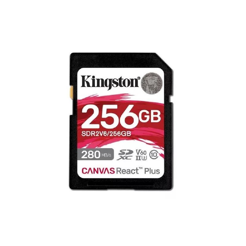 KINGSTON - Tarjeta de Memoria SD Kingston Canvas React Plus V60 256GB