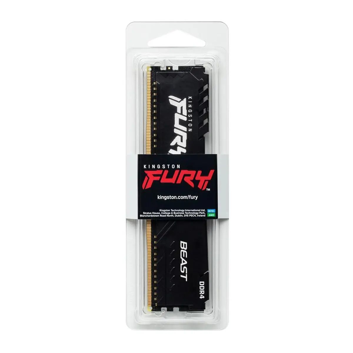 KINGSTON - Memoria RAM Kingston Fury Beast 16GB DDR4 3200MHz CL16 Negro