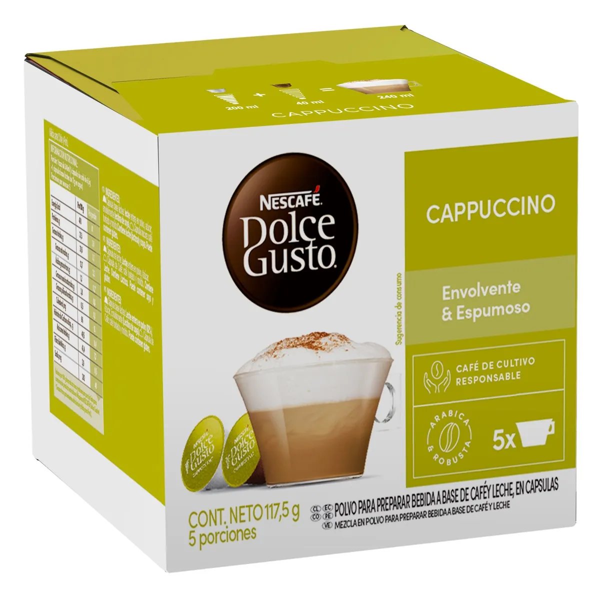 DOLCE GUSTO - Café NESCAFÉ DOLCE GUSTO® Cappuccino 10 Cápsulas
