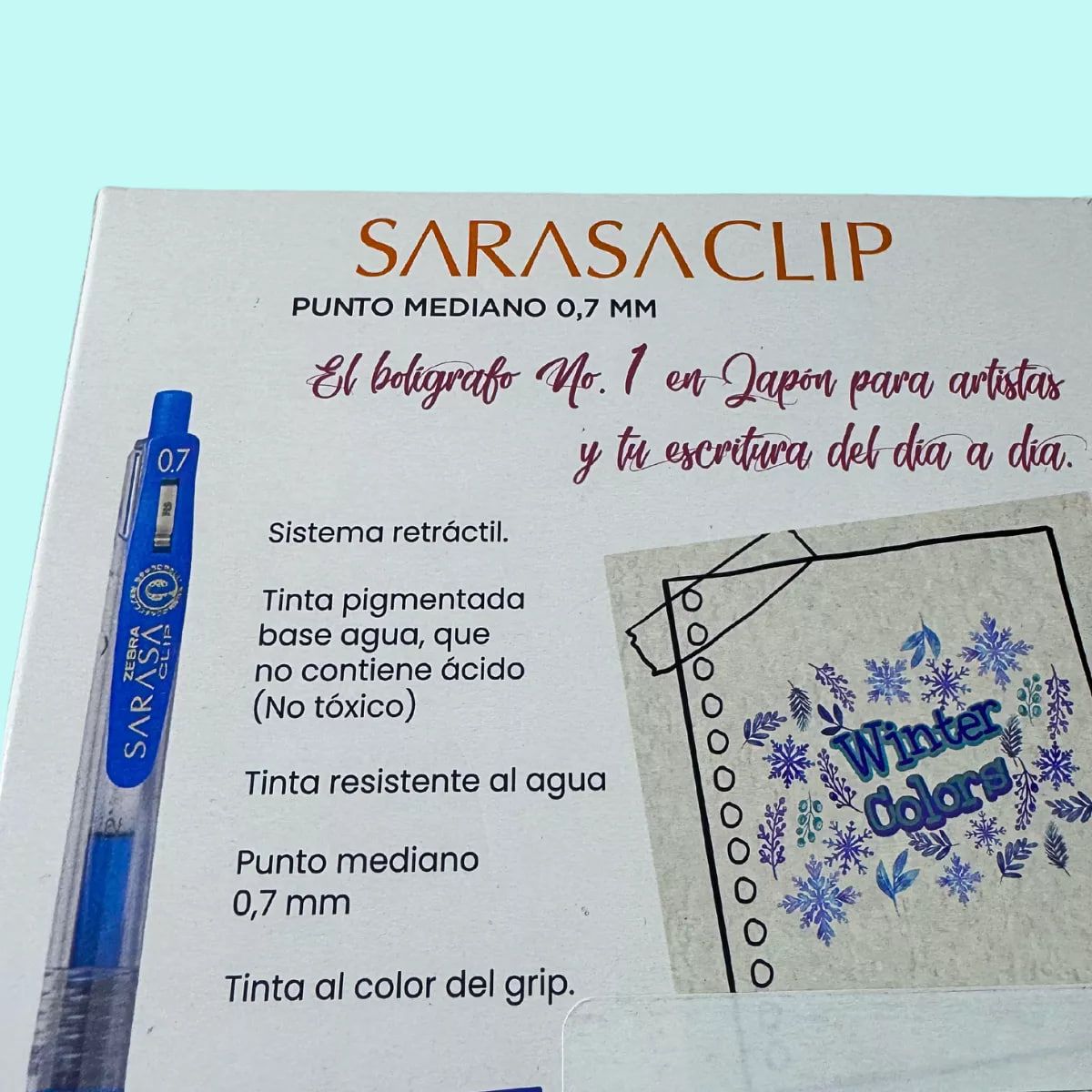 ZEBRA - Set 10 Bolígrafos Sarasaclip Tinta Gel 0.7 mm Retráctil