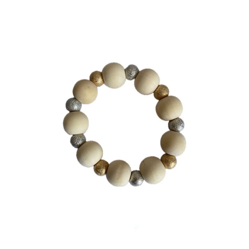 GENERICO - Pulsera cuentas de madera 16 mm.