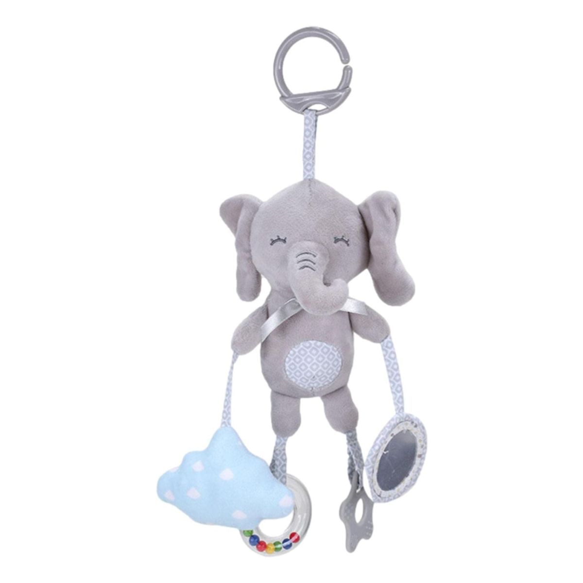 BABY - Peluche elefante multi sonajero estimulación para bebé