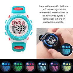 GENERICO - Reloj Para niño Deportivo Digital Resistente al Agua Synoke Azul