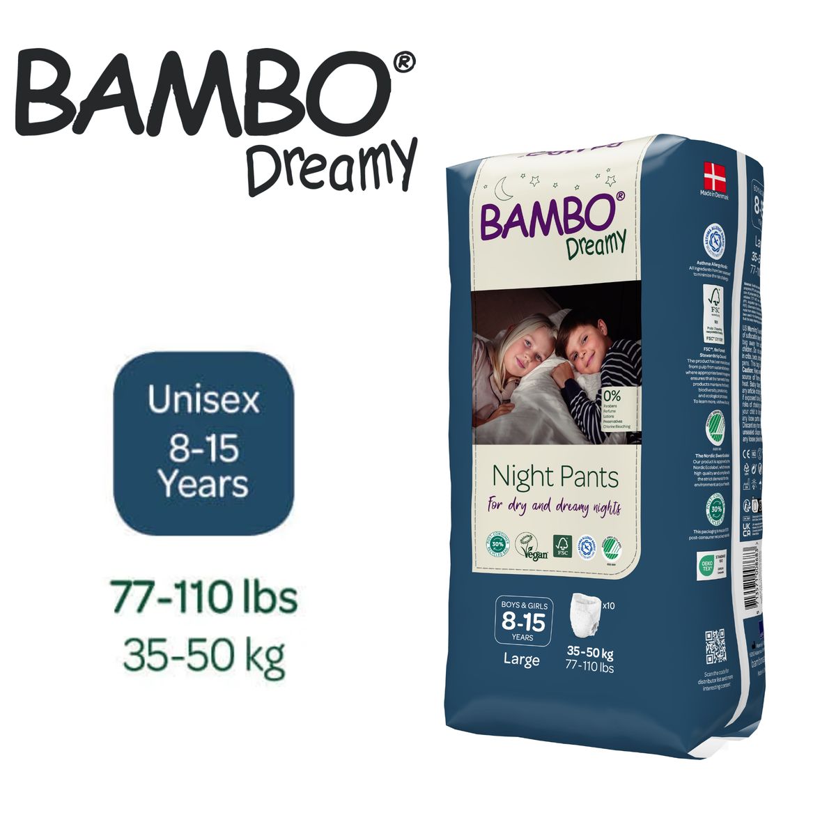 BAMBO NATURE - Pañal bambo dreamy niño 8-15 años 35-50 kg Pants Nocturnos